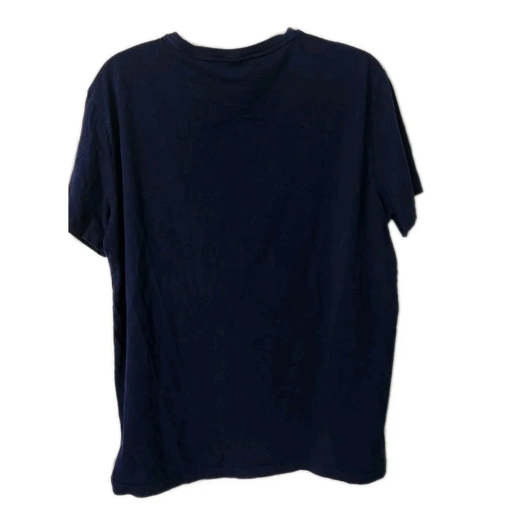 Polo Ralph Lauren Mens Large Navy Short Sleeve T-Shirt Red Pony Cotton